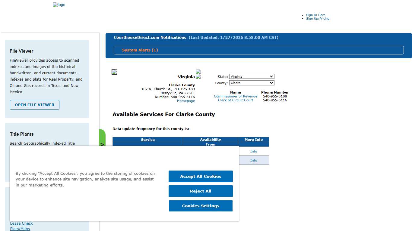 Search Clarke County Public Property Records Online CourthouseDirect.com